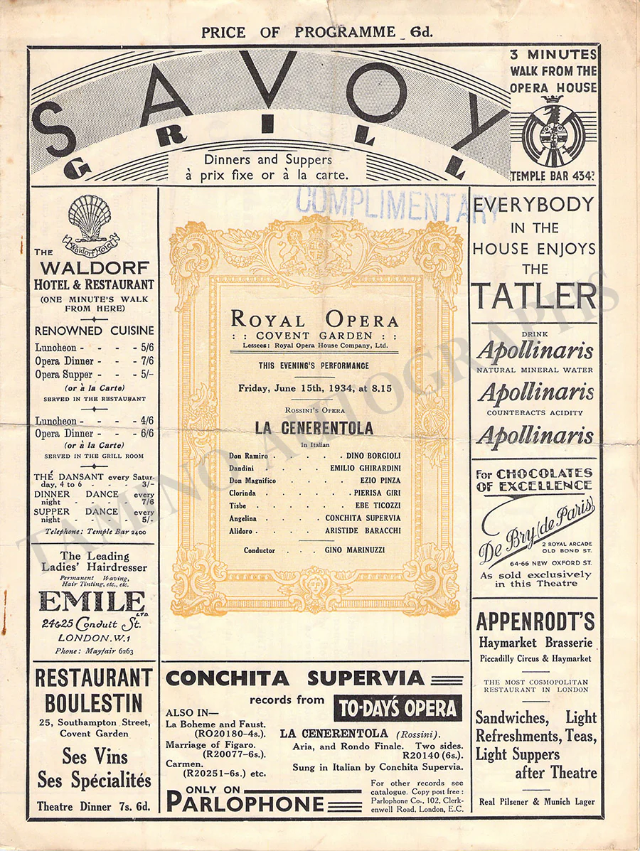 Royal Opera House Covent Garden - Collection of 8 Opera Programs - Image 4