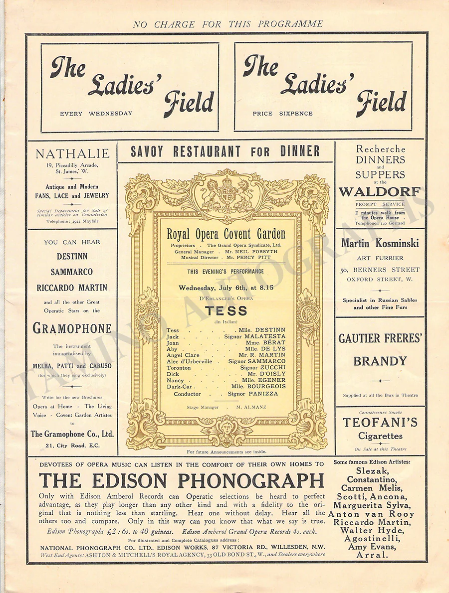 Royal Opera House Covent Garden - Collection of 8 Opera Programs - Image 5