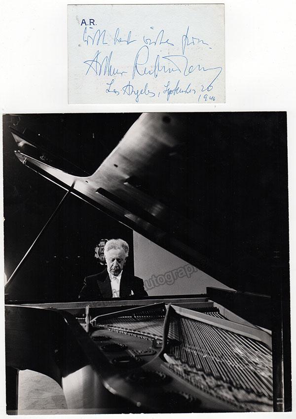 Rubinstein, Artur - Signed Card & Photo