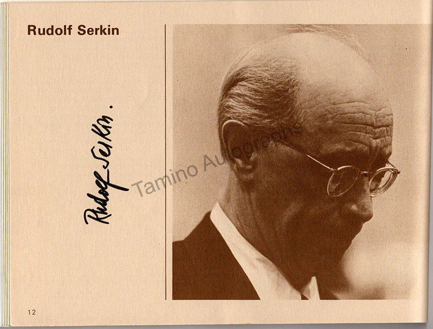 Serkin, Rudolf - Signed Programs (Various Options) - Image 12