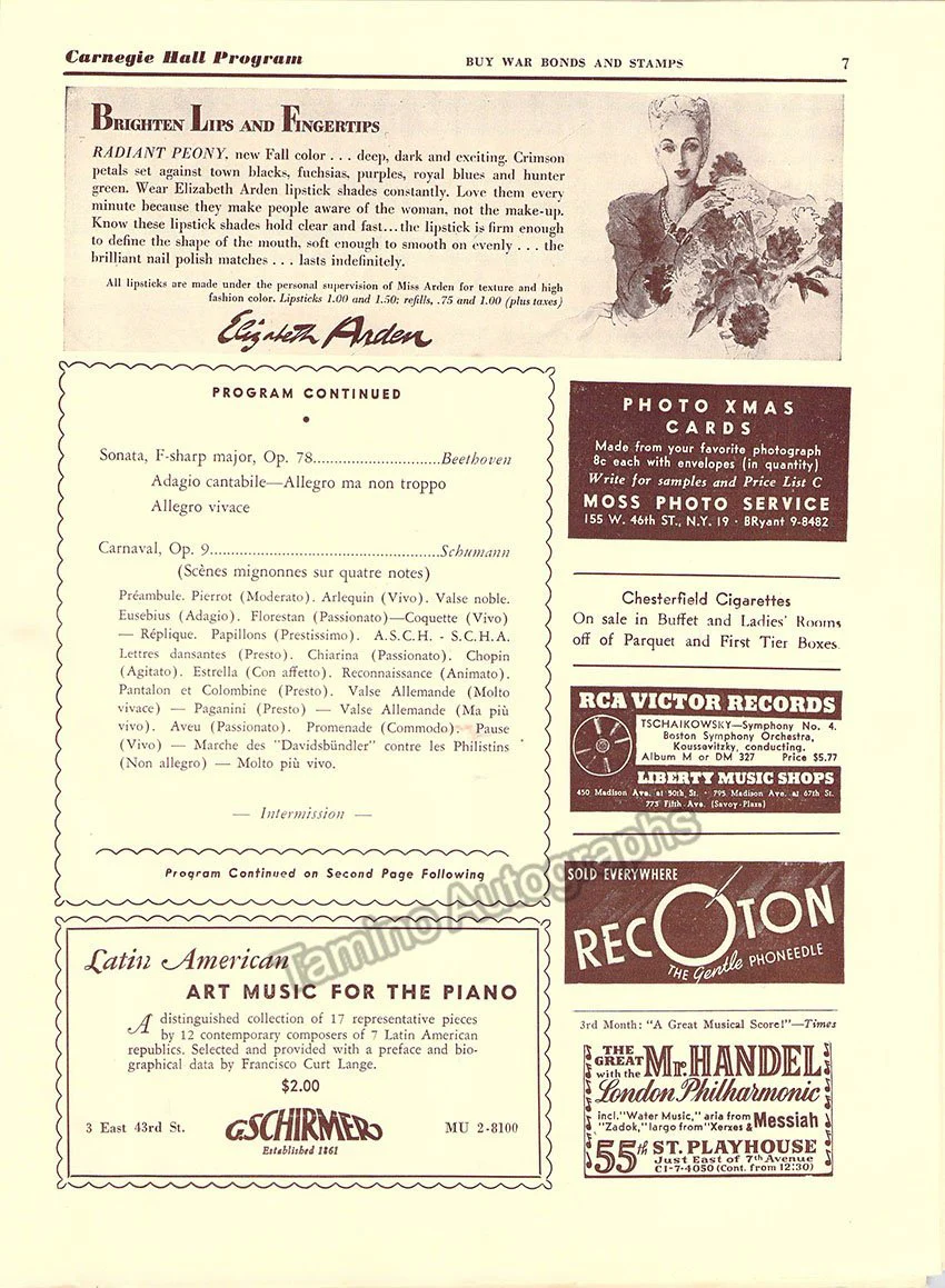 Serkin, Rudolf - Signed Programs (Various Options) - Image 16