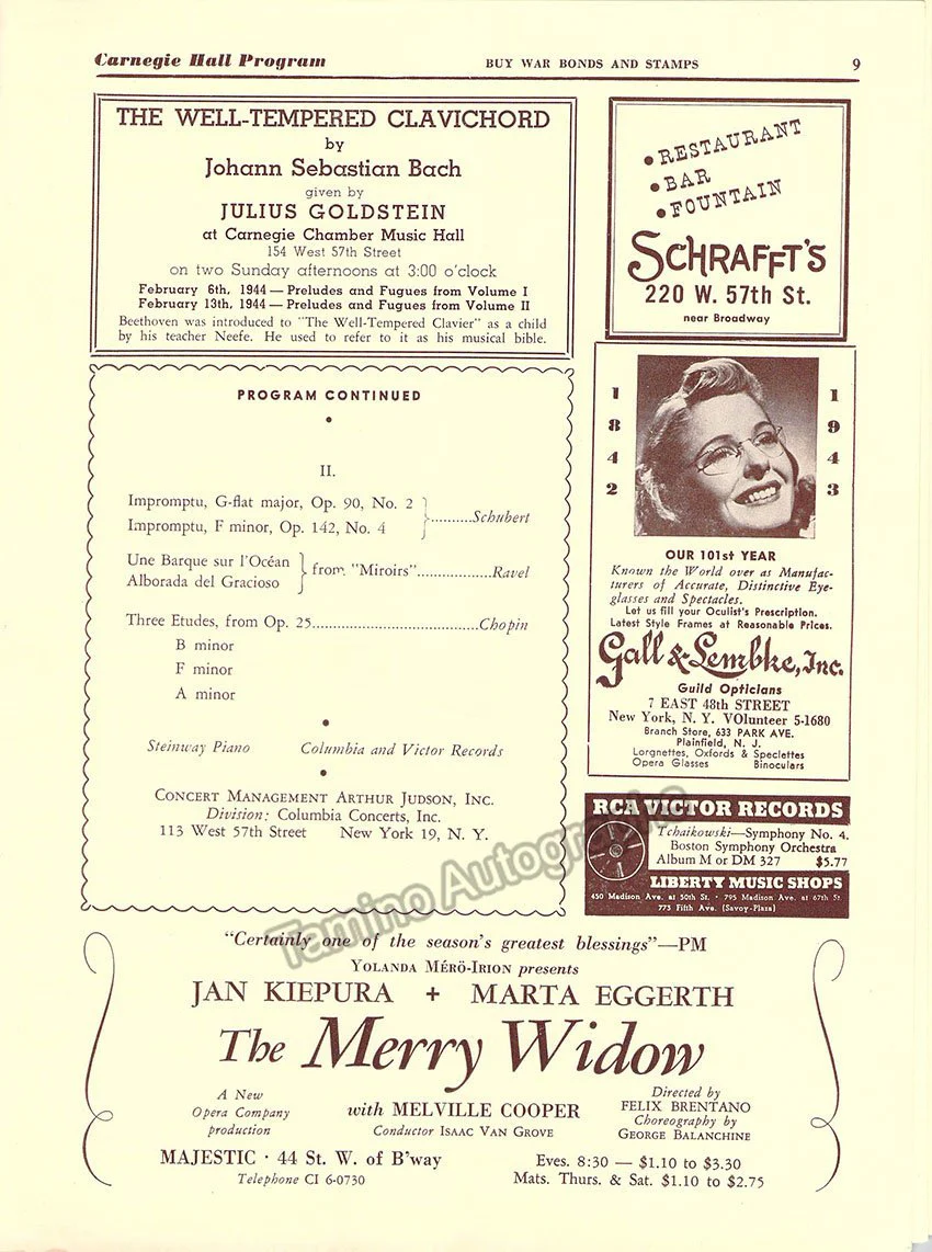 Serkin, Rudolf - Signed Programs (Various Options) - Image 17