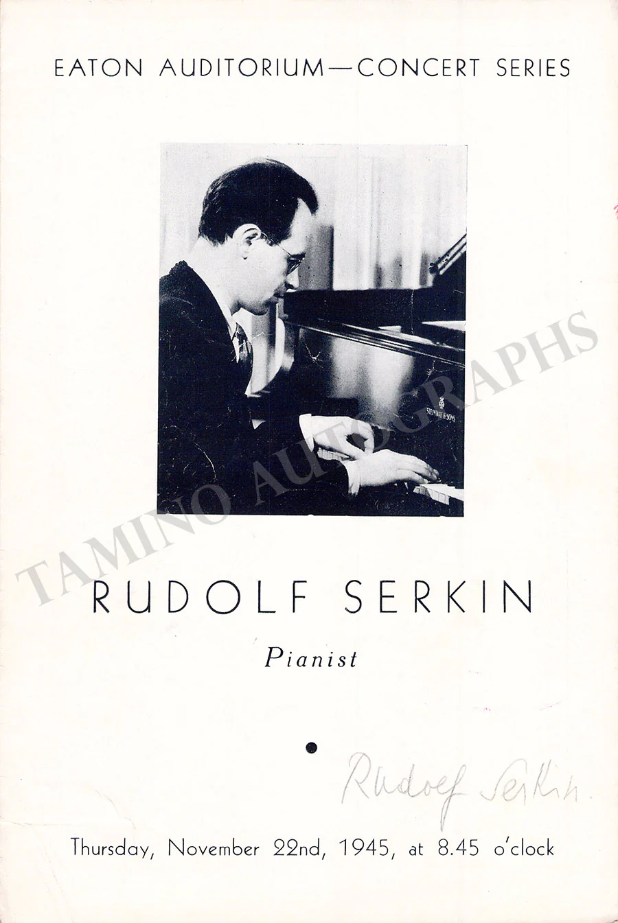 Serkin, Rudolf - Signed Programs (Various Options) - Image 20