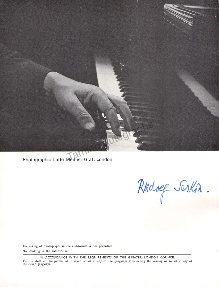 Serkin, Rudolf - Signed Programs (Various Options) - Image 3