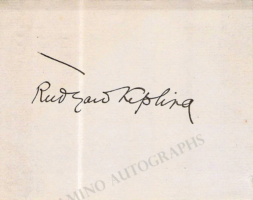 Kipling, Rudyard - Signed Card