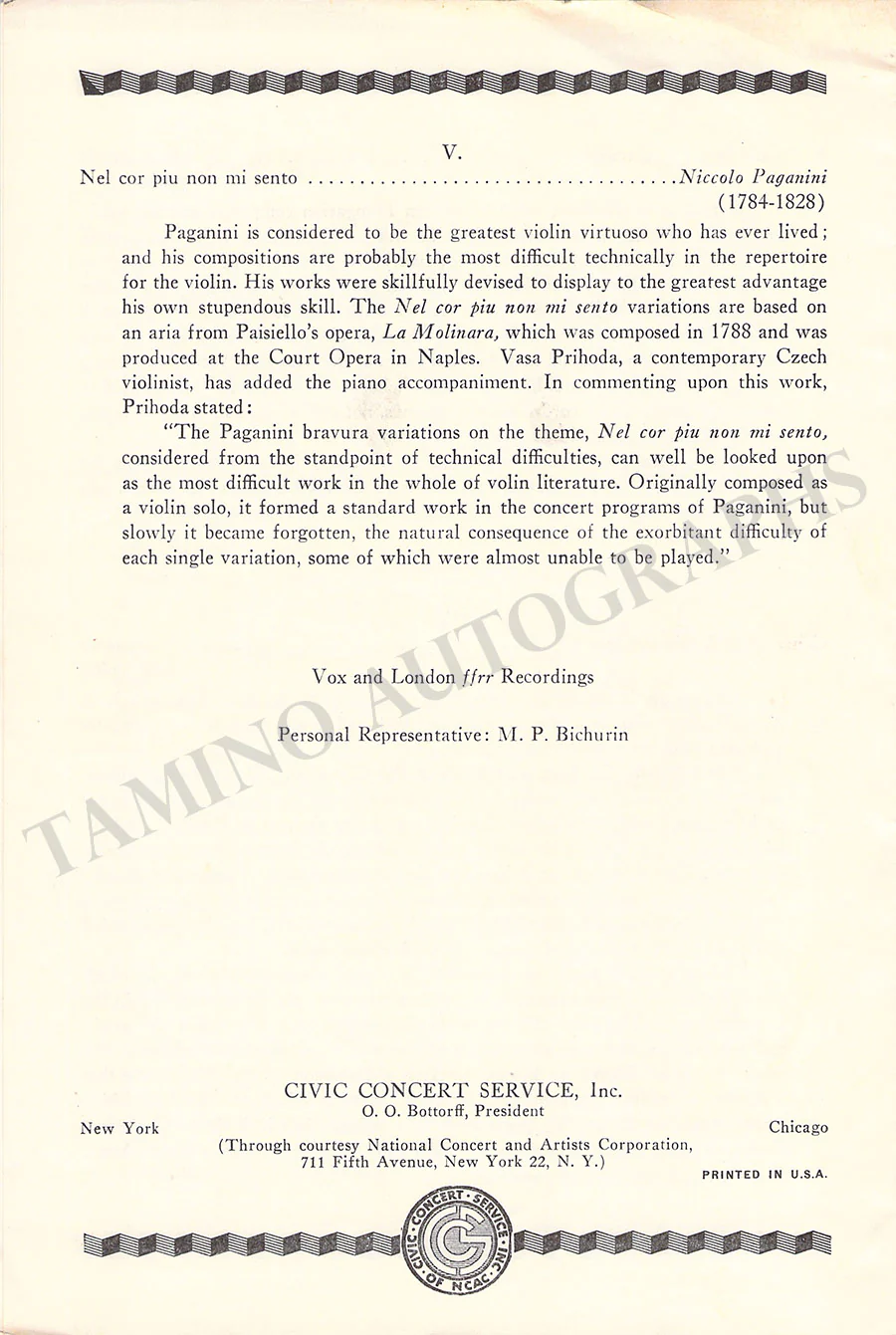 Ricci, Ruggiero - Signed Program - Image 4