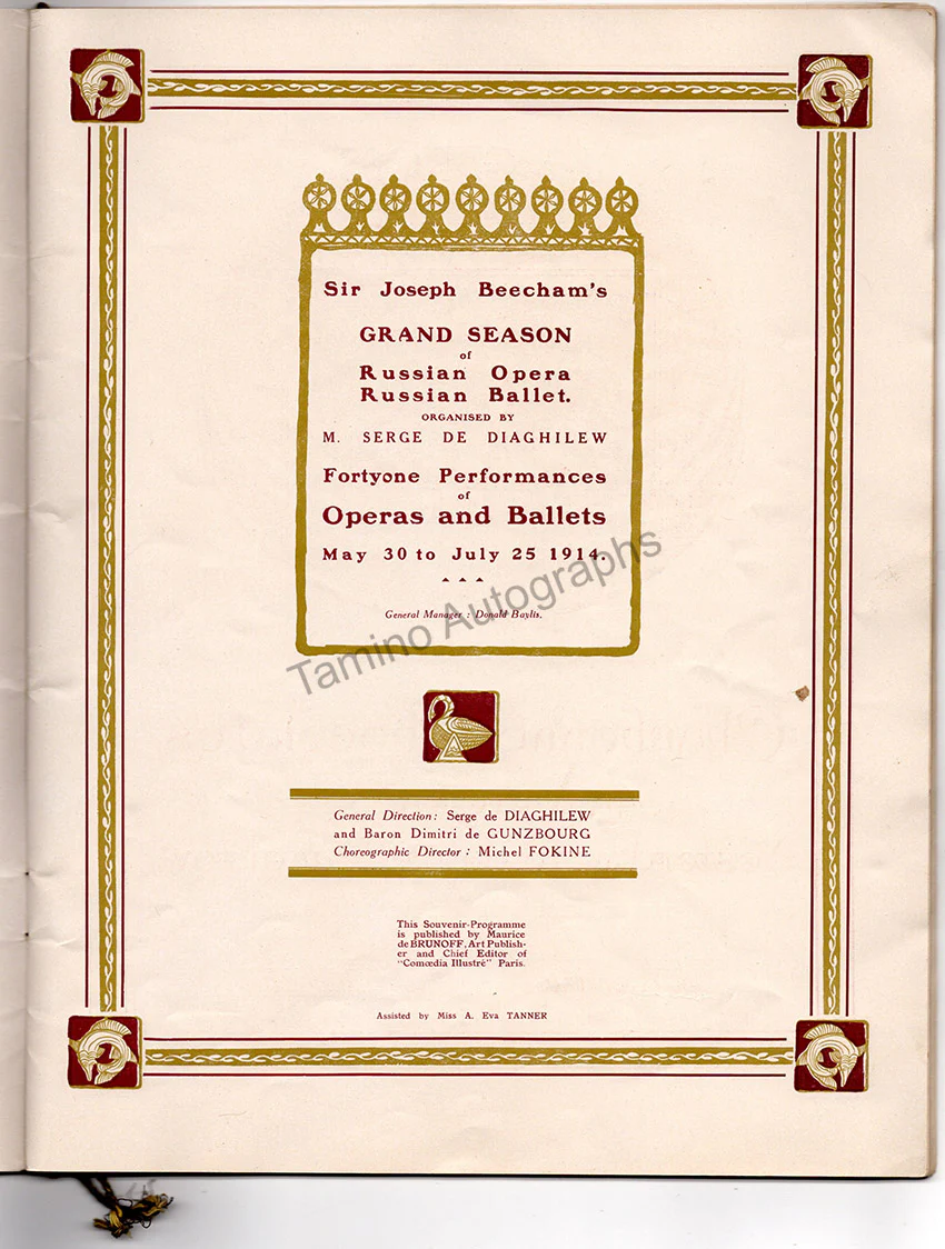 Russian Ballet and Opera - Souvenir Program London 1914 - Image 3