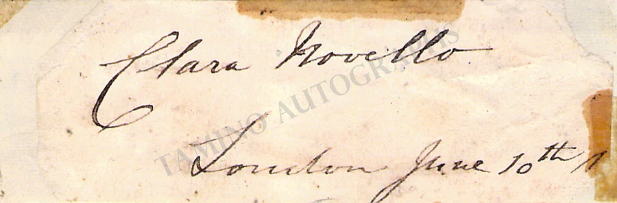 Novello, Sabilla - Novello, Clara - Autograph Riddle & Signature Cut - Image 2