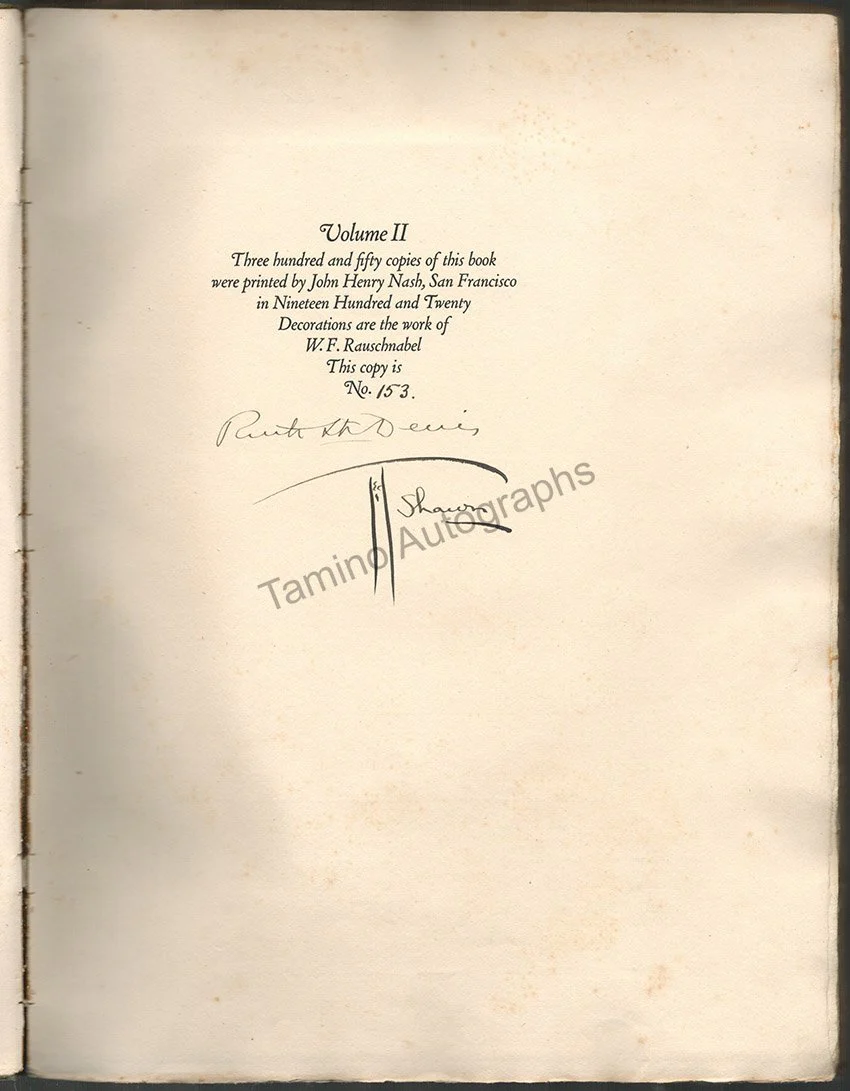 Saint Denis, Ruth - Shawn, Ted - Signed Books "Ruth St. Denis: Pioneer and Profet" 1920 - Image 7