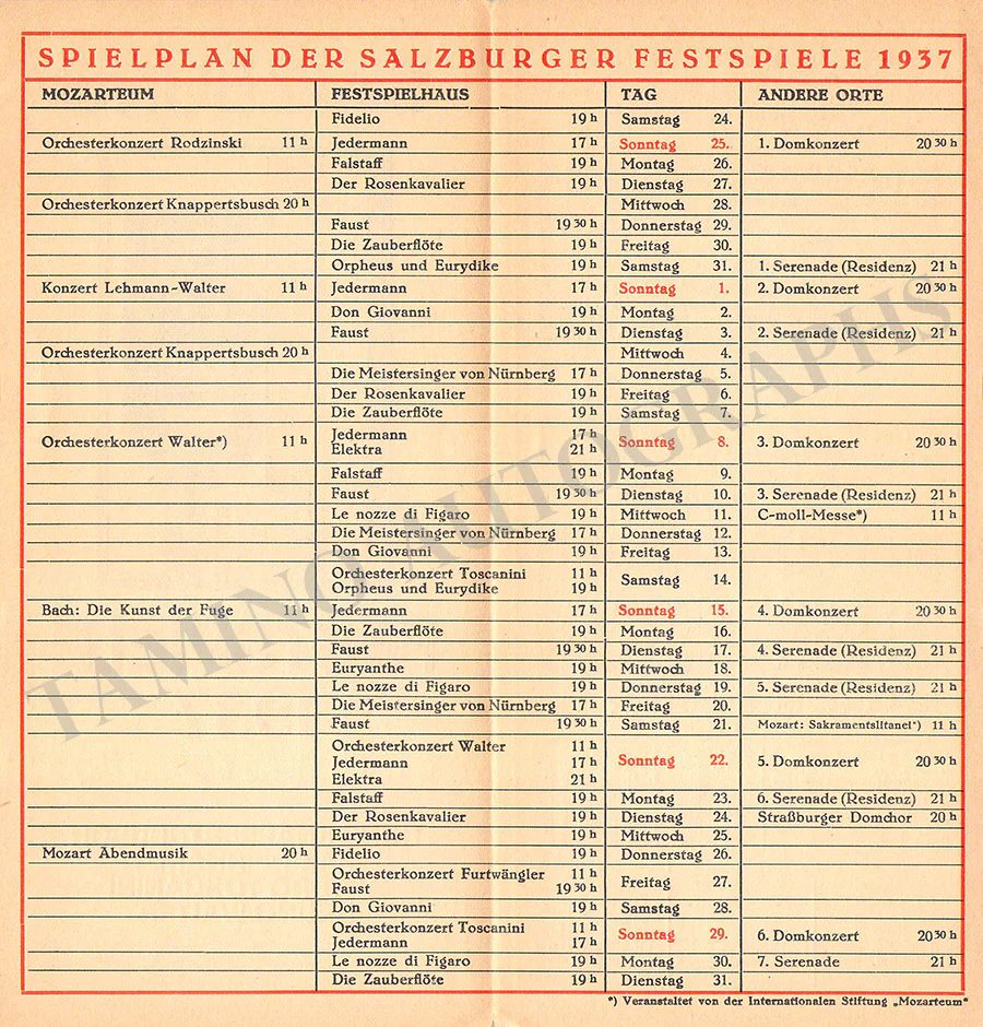Salzburg Festspiele - Lot of 36 Festival Program Brochures 1926-1949 - Image 25