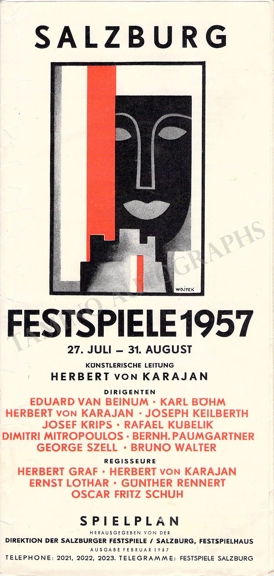 Salzburg Festspiele - Lot of 32 Festival Program Brochures 1950-1969 - Image 11