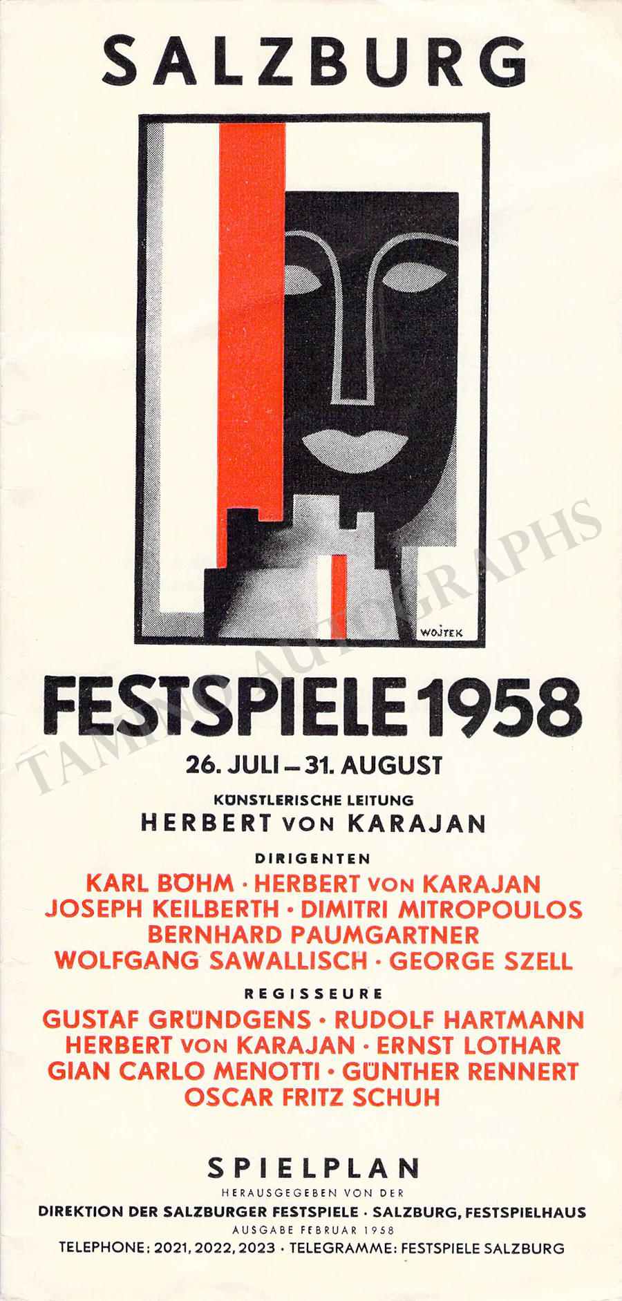 Salzburg Festspiele - Lot of 32 Festival Program Brochures 1950-1969 - Image 13