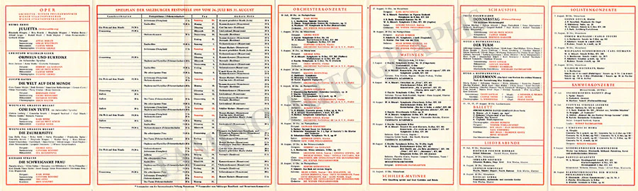 Salzburg Festspiele - Lot of 32 Festival Program Brochures 1950-1969 - Image 17