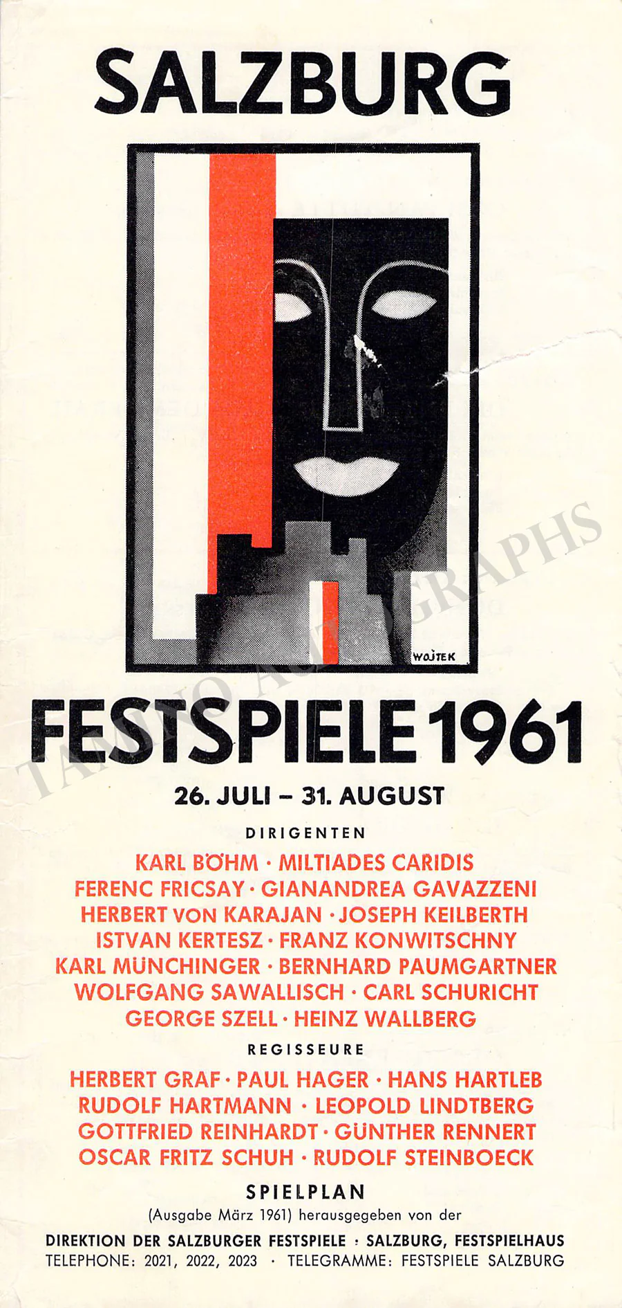 Salzburg Festspiele - Lot of 32 Festival Program Brochures 1950-1969 - Image 22