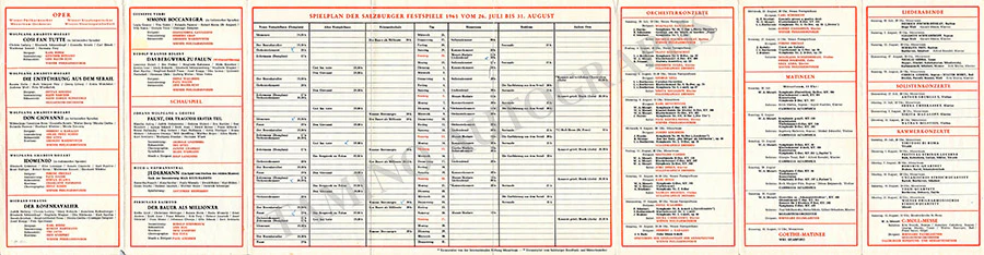 Salzburg Festspiele - Lot of 32 Festival Program Brochures 1950-1969 - Image 23