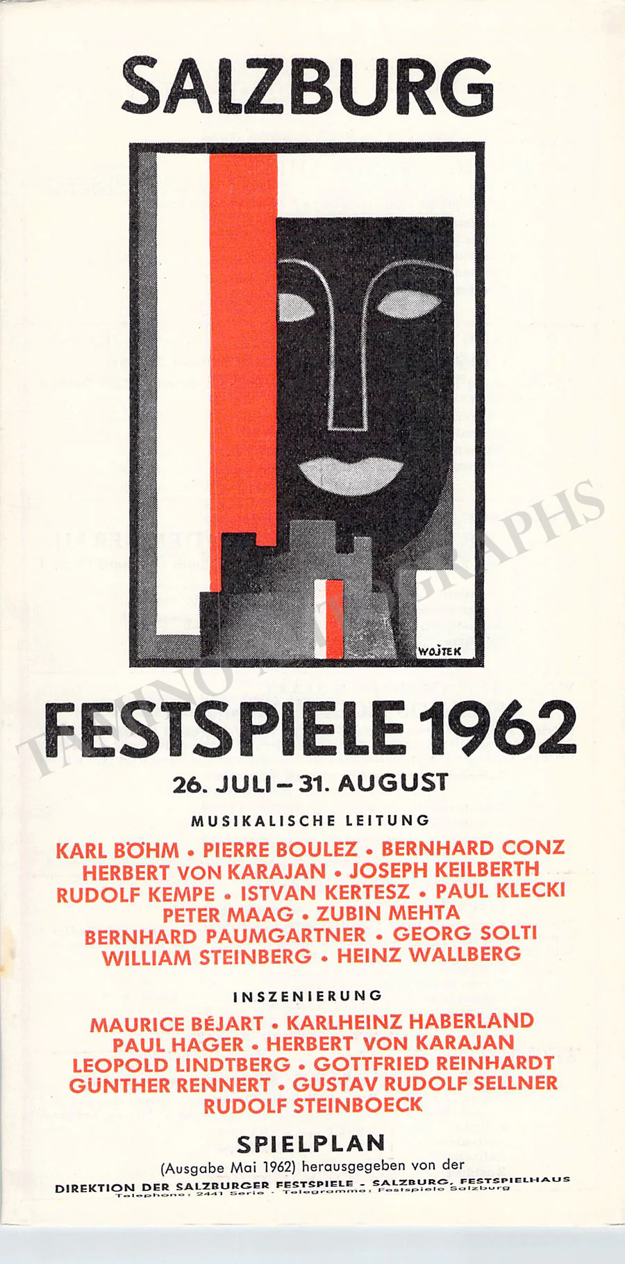 Salzburg Festspiele - Lot of 32 Festival Program Brochures 1950-1969 - Image 25