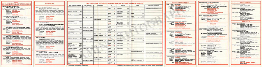Salzburg Festspiele - Lot of 32 Festival Program Brochures 1950-1969 - Image 26