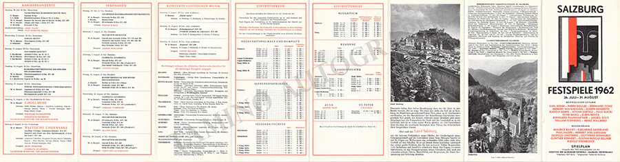 Salzburg Festspiele - Lot of 32 Festival Program Brochures 1950-1969 - Image 27