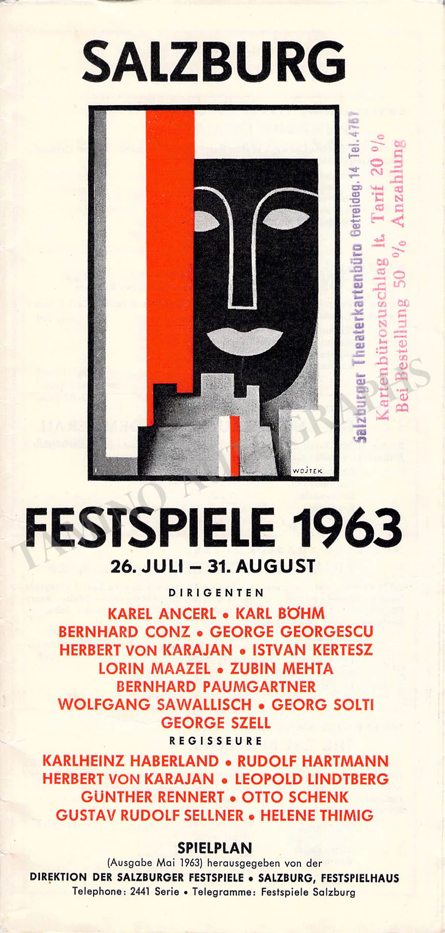 Salzburg Festspiele - Lot of 32 Festival Program Brochures 1950-1969 - Image 28