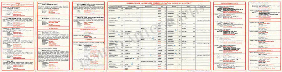 Salzburg Festspiele - Lot of 32 Festival Program Brochures 1950-1969 - Image 31