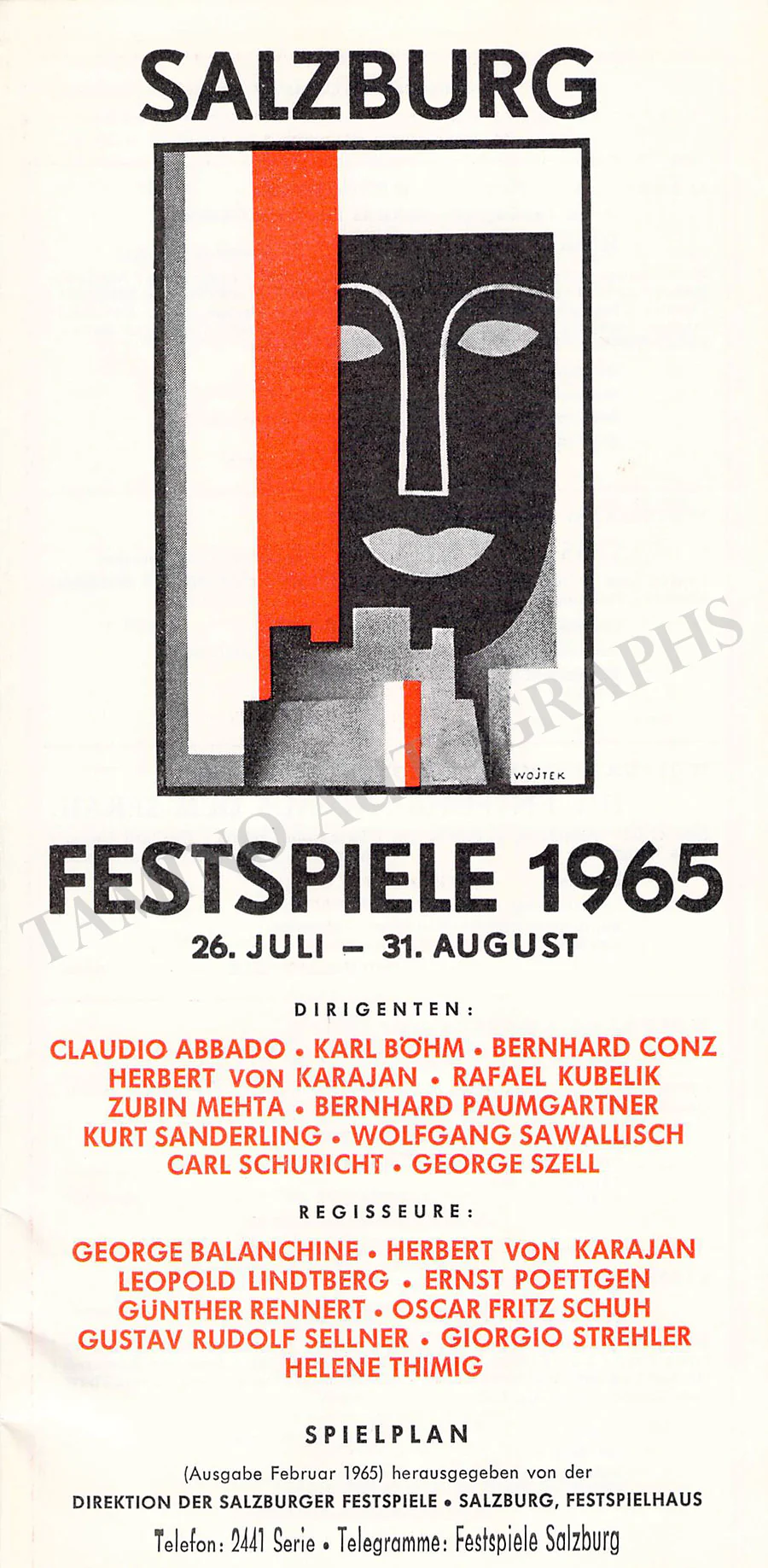 Salzburg Festspiele - Lot of 32 Festival Program Brochures 1950-1969 - Image 33