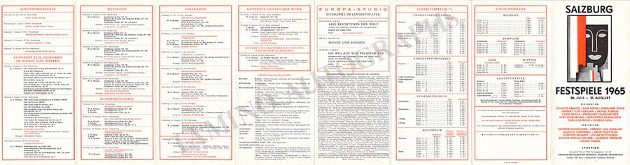 Salzburg Festspiele - Lot of 32 Festival Program Brochures 1950-1969 - Image 35