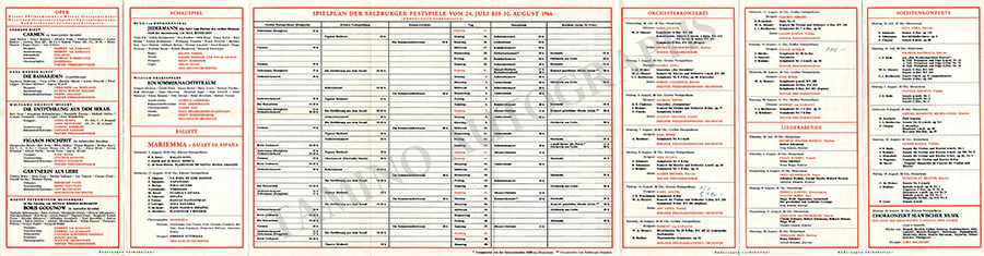 Salzburg Festspiele - Lot of 32 Festival Program Brochures 1950-1969 - Image 37
