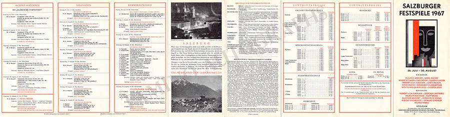 Salzburg Festspiele - Lot of 32 Festival Program Brochures 1950-1969 - Image 40