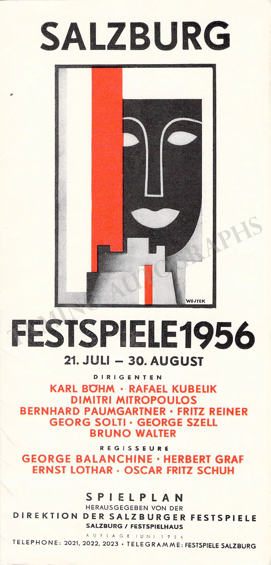 Salzburg Festspiele - Lot of 32 Festival Program Brochures 1950-1969 - Image 9