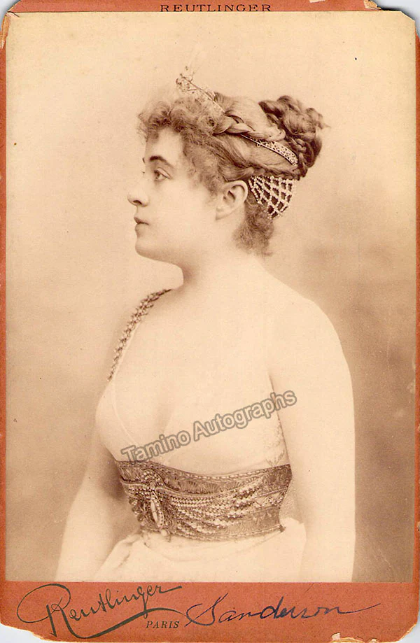 Sanderson, Sibyl - Autograph Note Signed + Unsigned Cabinet Photograph - Image 3