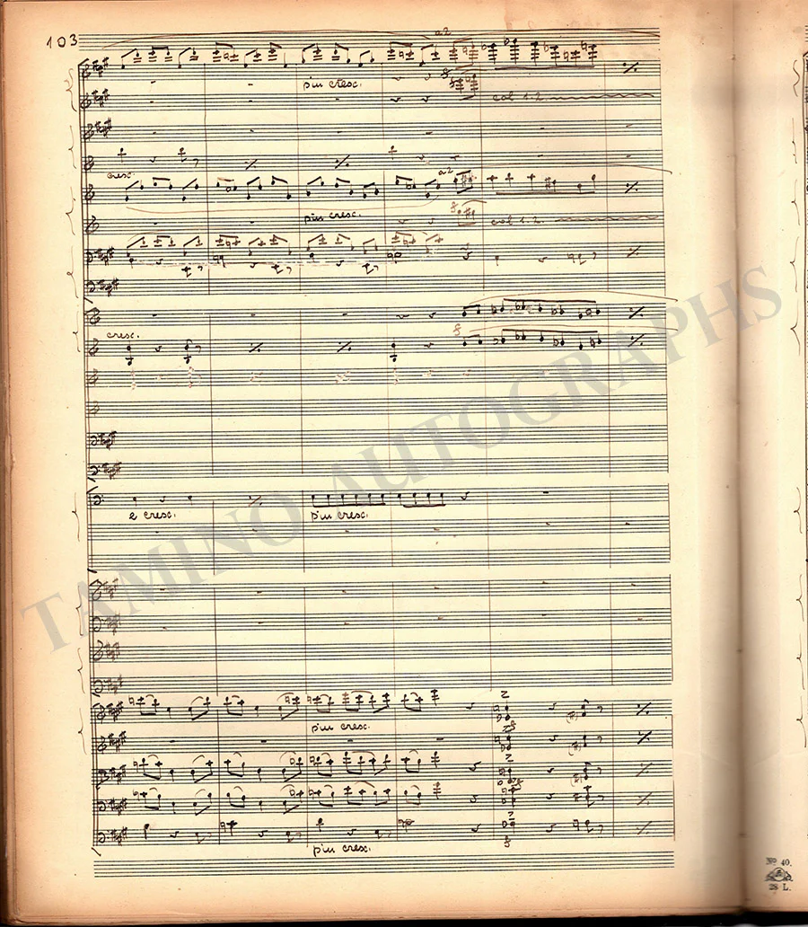 Reschofsky, Sandor - Autograph Score Symphony 3 - Image 3