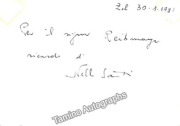 Santi, Nello - Signed photo 1981 - Image 2