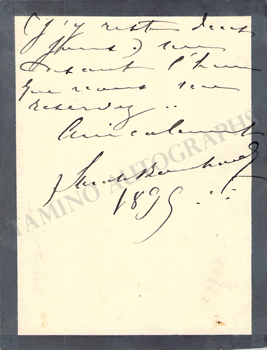Bernhardt, Sarah - Autograph Letter Signed 1899 & Photos - Image 3