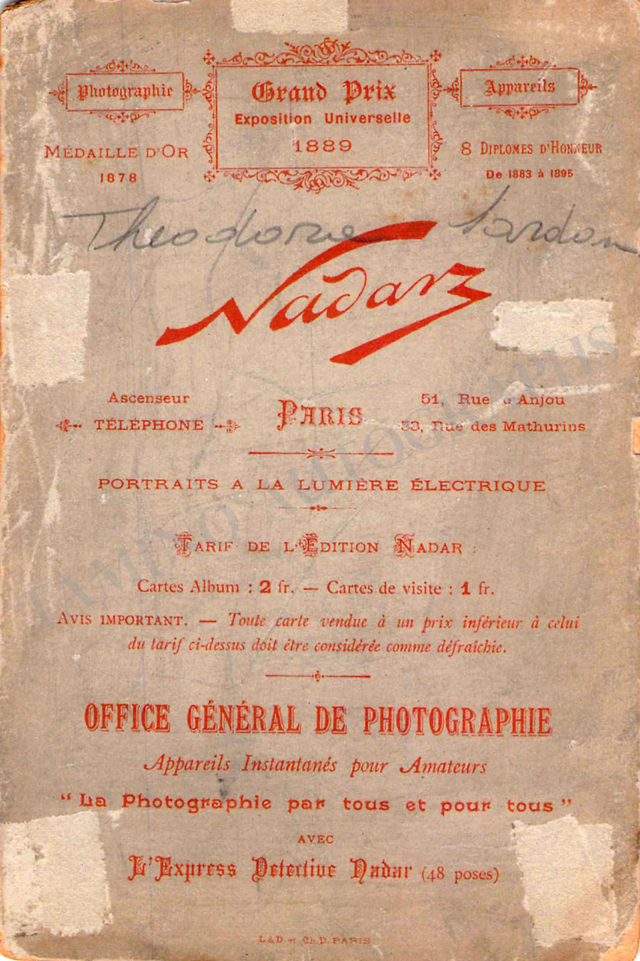 Bernhardt, Sarah - Various Autographs - Image 17
