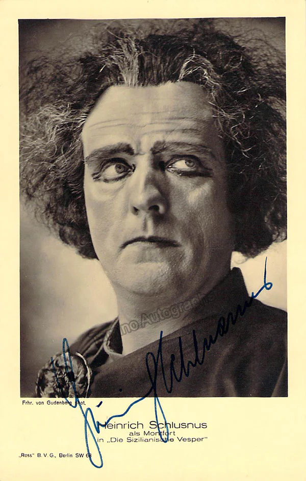 SCHLUSNUS, Heinrich (Various Autographs) - Image 7