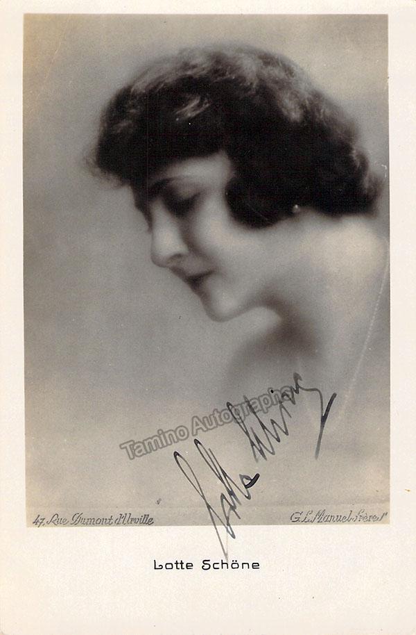 SCHONE, Lotte (Various Autographs) - Image 2