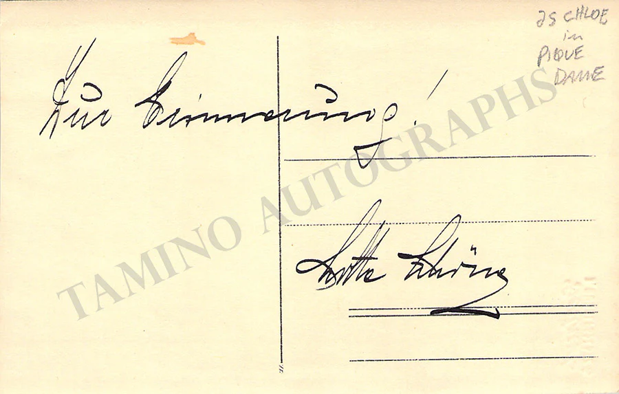 SCHONE, Lotte (Various Autographs) - Image 7