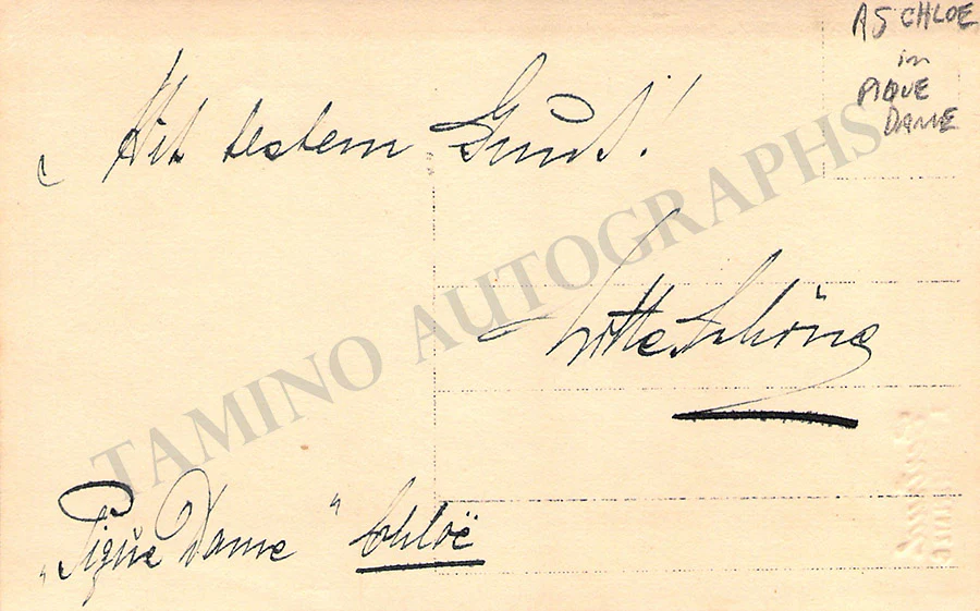 SCHONE, Lotte (Various Autographs) - Image 9