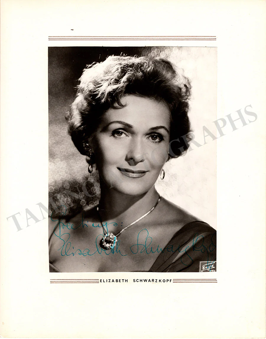 SCHWARZKOPF, Elisabeth (Various Autographs) - Image 25