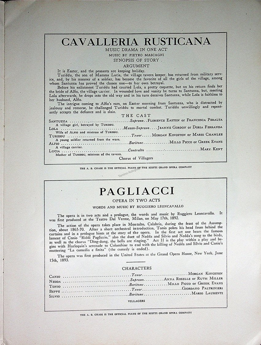 Scotti Grand Opera Company - Season Program 1920 - Image 4