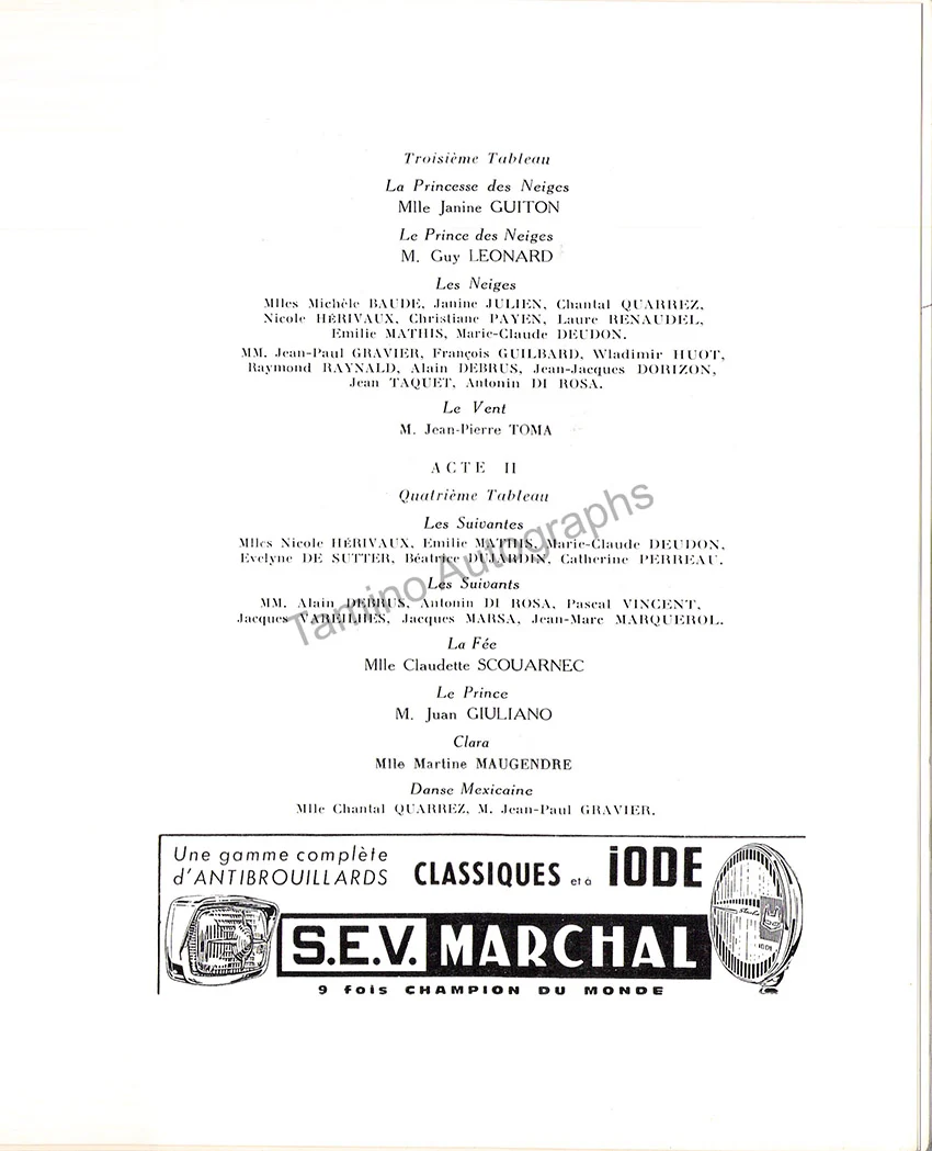 Scouarnec, Claudette - Giuliano, Juan & Others - Signed Program The Nutcracker 1970 - Image 5