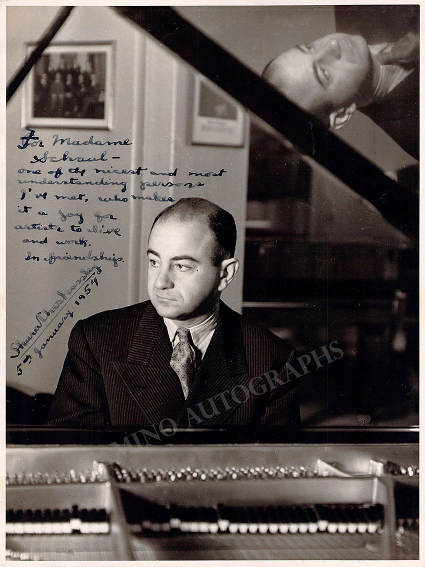 Cherkassky, Shura - Signed Photograph 1954