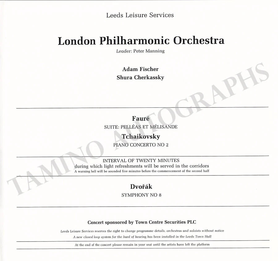 Cherkassky, Shura - Signed Concert Programs (Various Options) - Image 5
