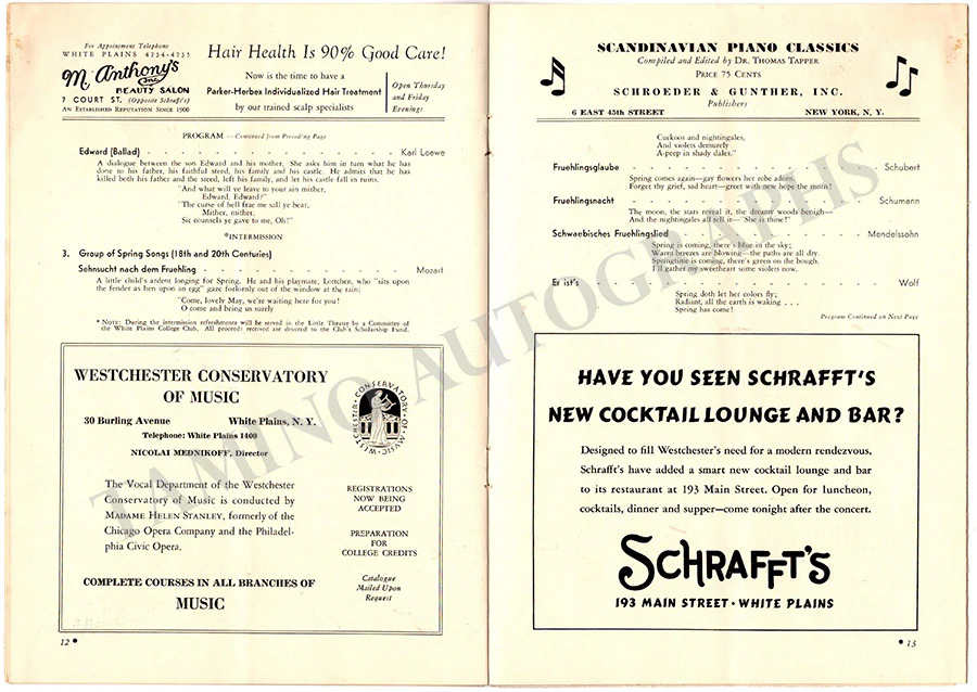 Onegin, Sigrid - Signed Program 1938 - Image 3