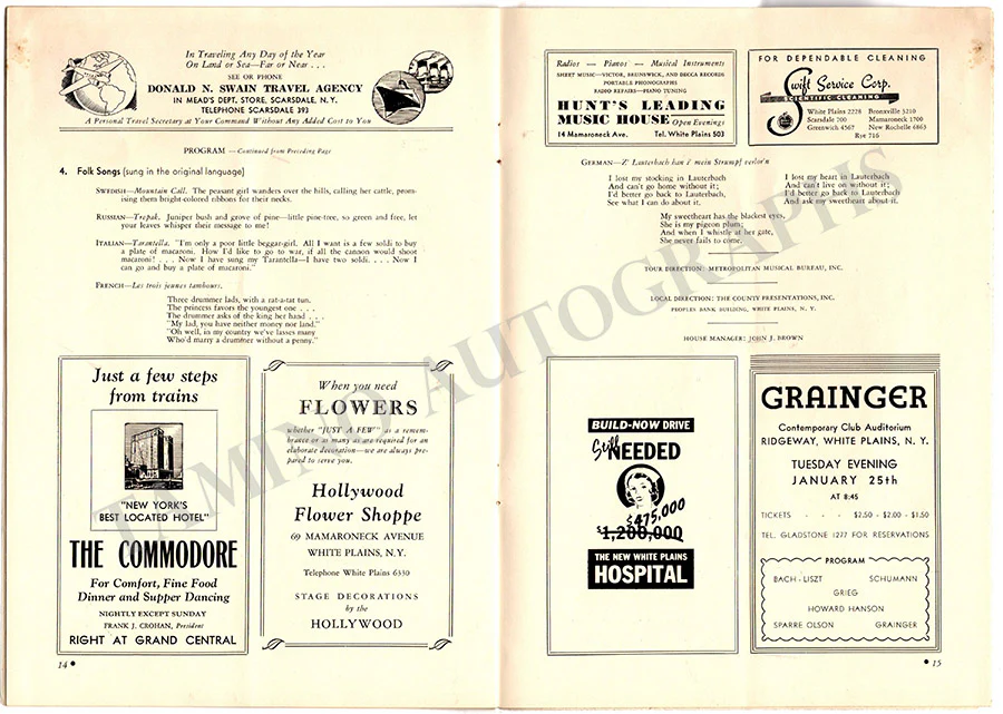 Onegin, Sigrid - Signed Program 1938 - Image 4