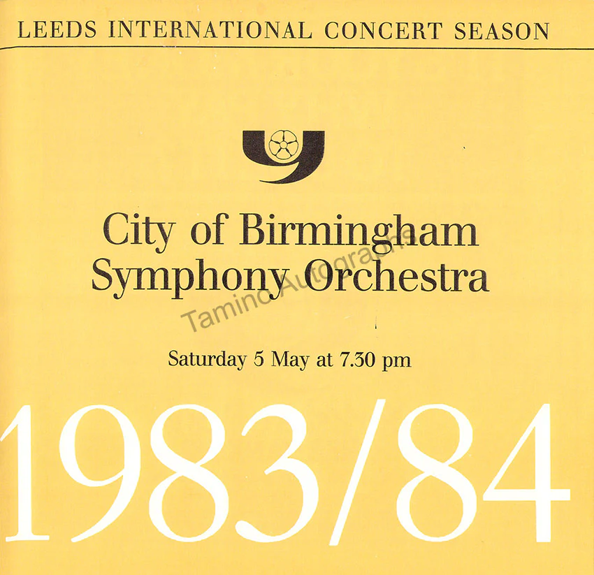 Rattle, Simon - Signed Program Leeds 1984 - Image 2