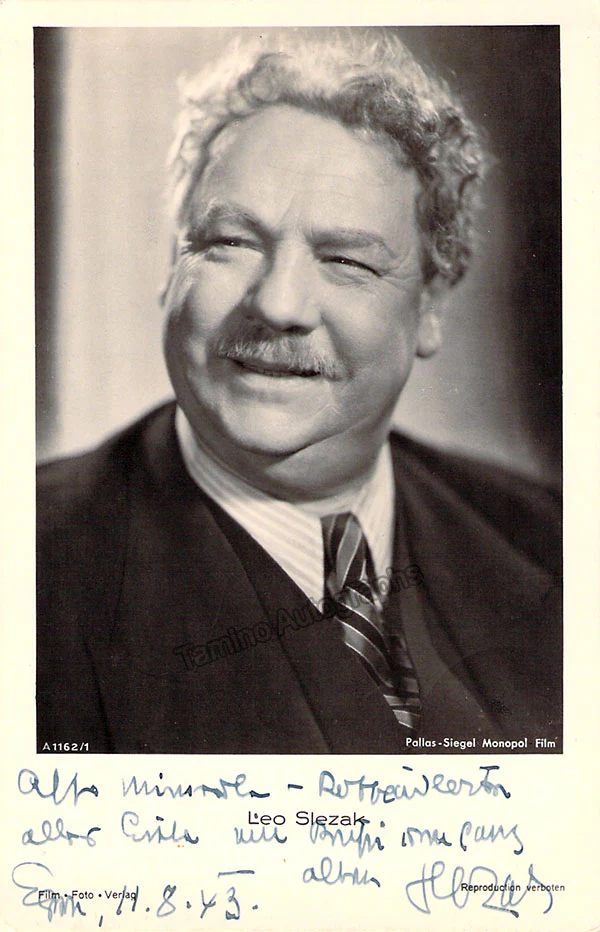 SLEZAK, Leo (Various Autographs) - Image 6