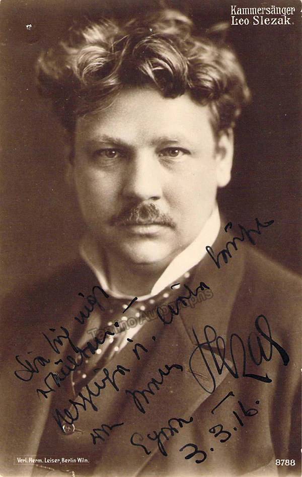 SLEZAK, Leo (Various Autographs) - Image 8