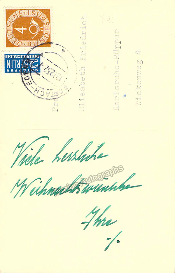 SLEZAK, Margarete (Various Autographs) - Image 2