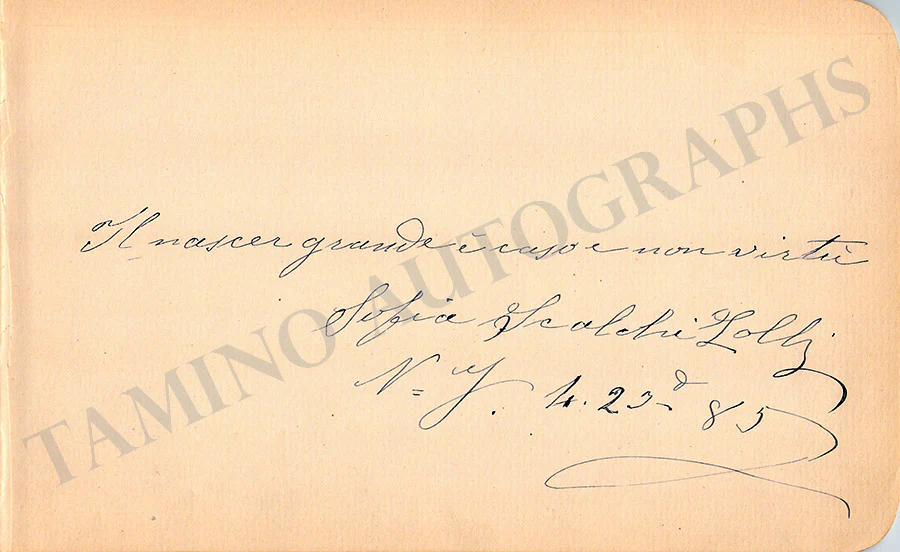 Scalchi, Sofia - Signed Album Page 1885